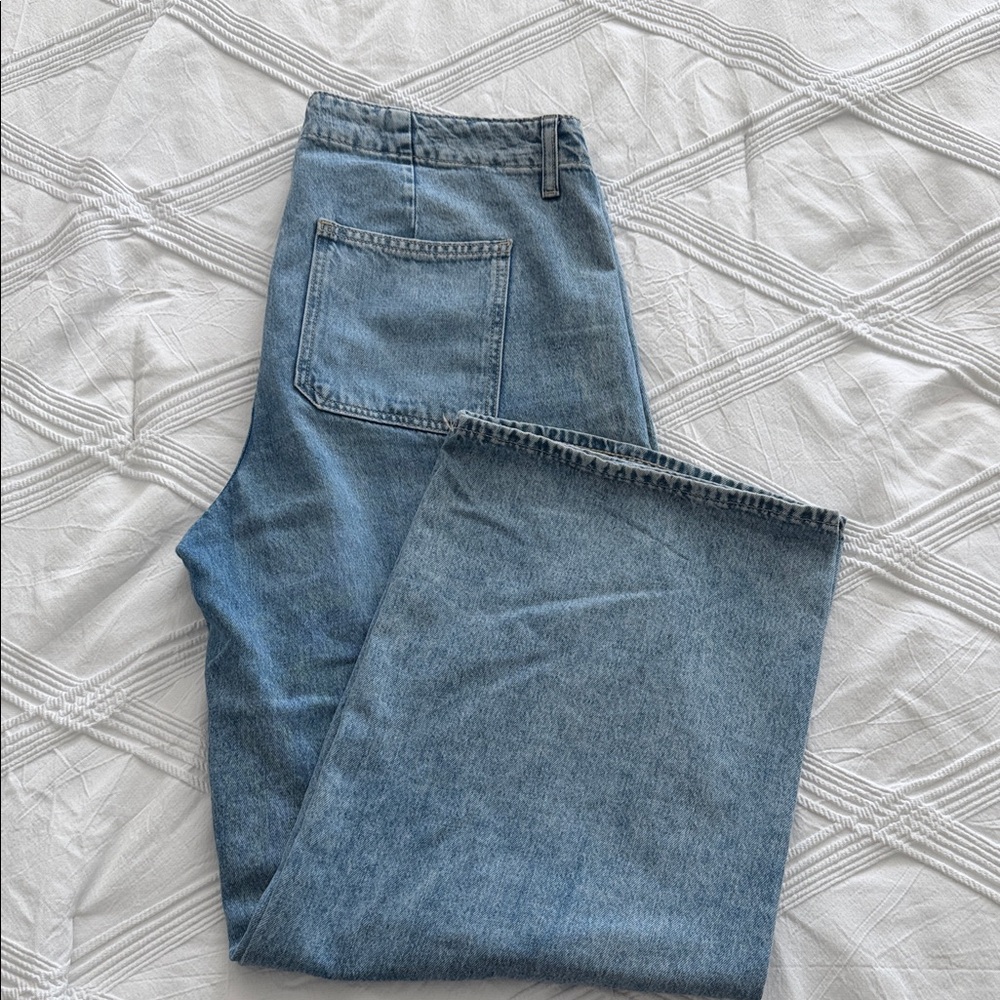 High rise baggy wide leg
